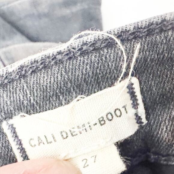 Madewell Cali Demi-Boot Charcoal Wash Button Fly Denim Jeans Size 27 - Picture 6 of 9